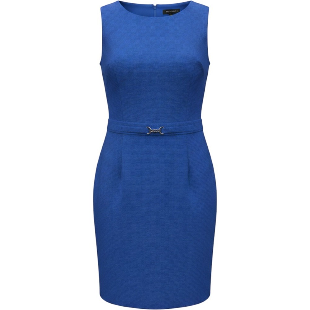 Talbots Cobalt Blue Basketweave Jacquard Sheath Dress Size 16 NWT